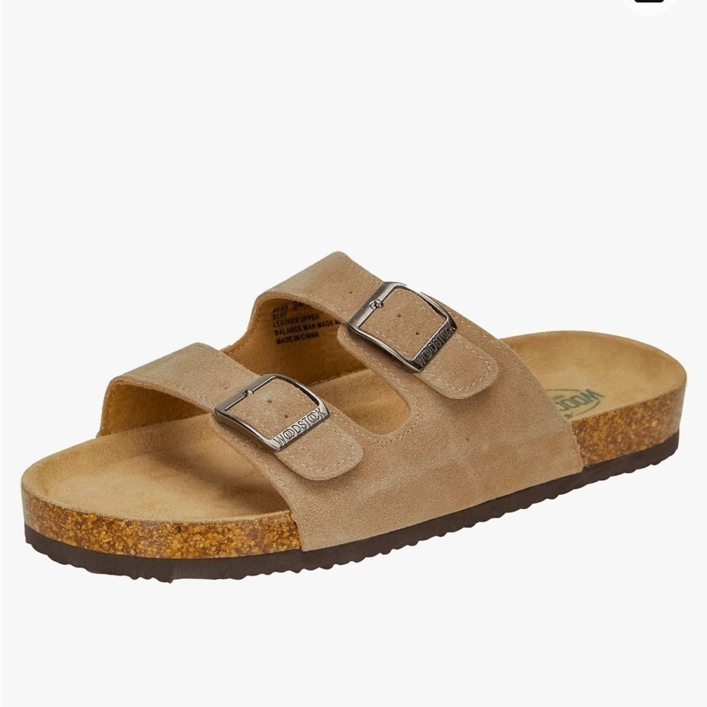 Woodstock Vintage Bert Leather Birkenstock like Slide Sandals, 7